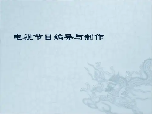 电视节目编导与制作(全)