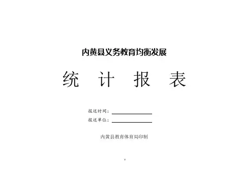 内黄县义务教育均衡发展统计报表