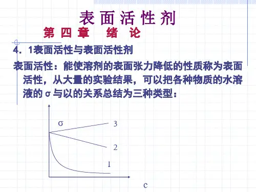 《表面活性剂》课件