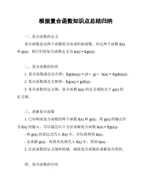 根据复合函数知识点总结归纳
