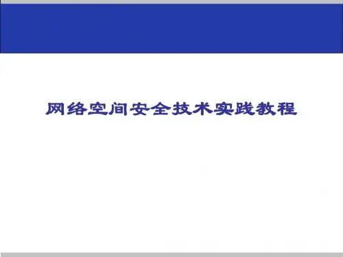 网络空间安全技术实践教程 13.1课件
