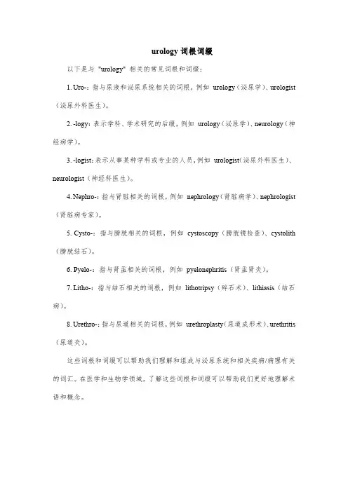 urology词根词缀