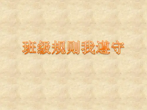 《班级规则我遵守》幼儿园大班社会PPT课件