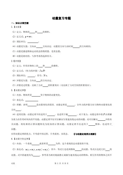 动量复习专题