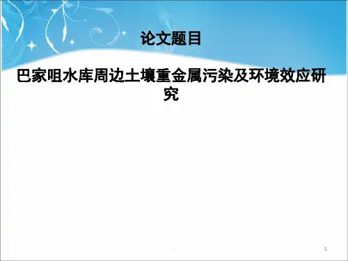 重金属污染及环境效应研究ppt演示课件