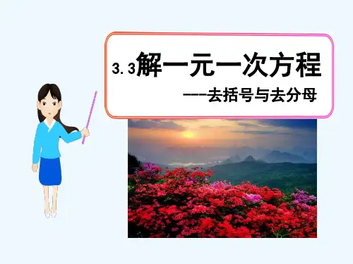 人教版去括号与去分母