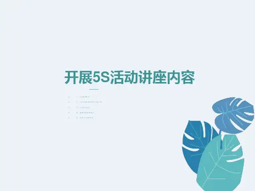 开展5S活动讲座内容