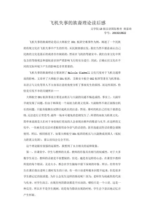 飞机失事的族裔理论读后感
