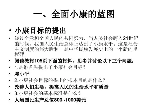 九年级政治全面小康的蓝图2(PPT)4-1
