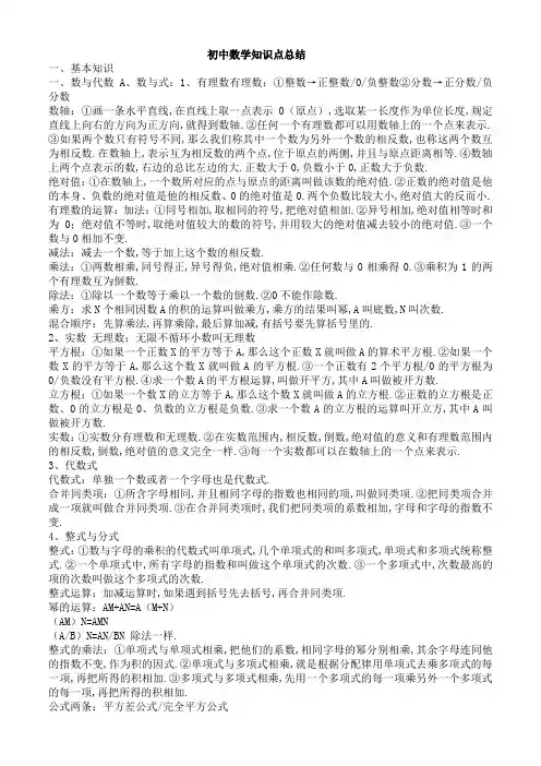 初中数学教师资格证考点