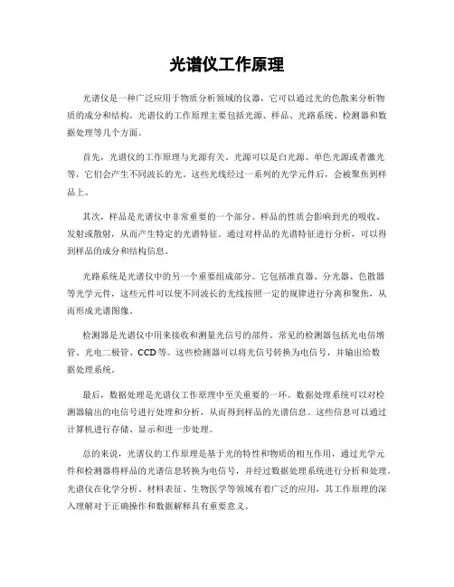 光谱仪工作原理