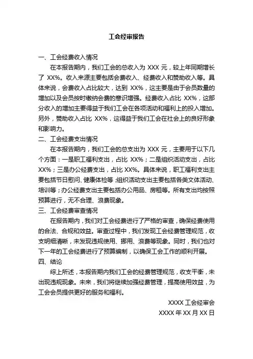 工会经审报告