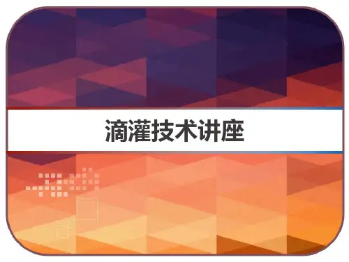 滴灌技术讲座 PPT