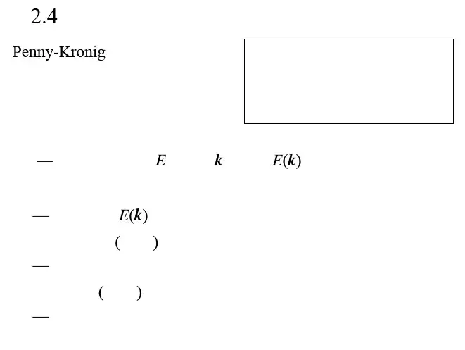 固体中的电子态