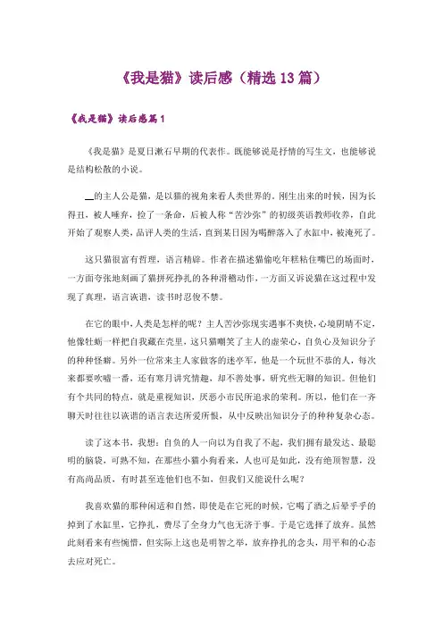 《我是猫》读后感(精选13篇)