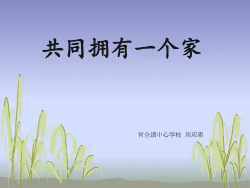 共同拥有一个家