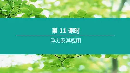 中考物理复习方案 第11课时 浮力及其应用物理课件