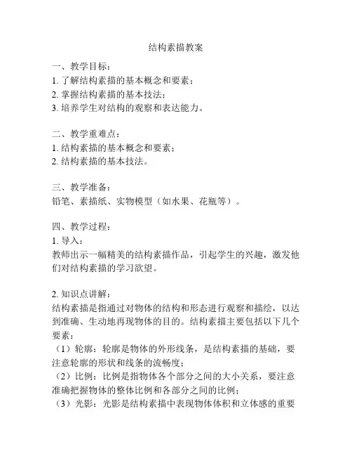 结构素描教案