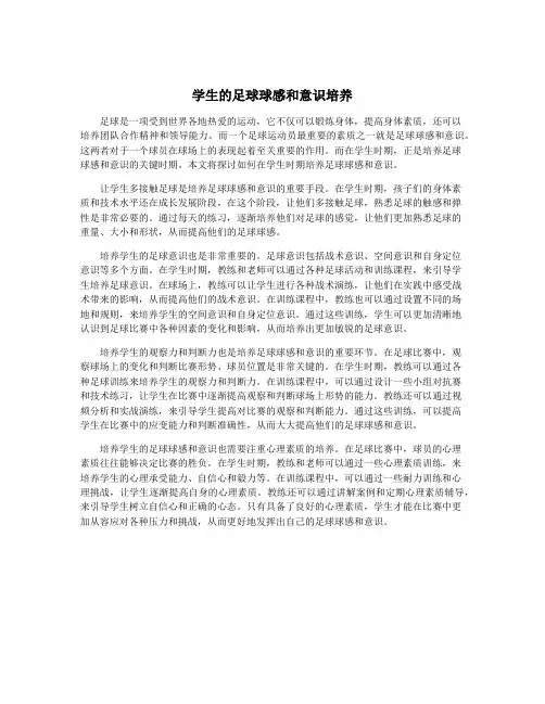 学生的足球球感和意识培养