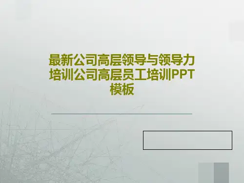 最新公司高层领导与领导力培训公司高层员工培训PPT模板39页PPT
