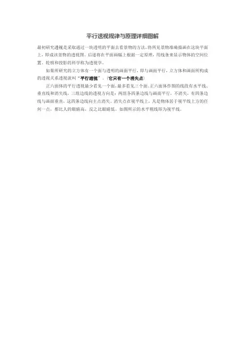 平行透视规律与原理详细图解