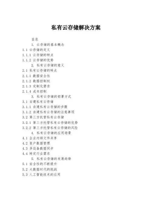 私有云存储解决方案