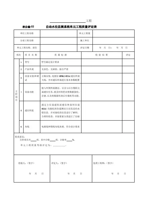 自编-03 自动水位监测系统