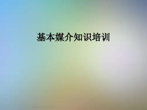 基本媒介知识培训