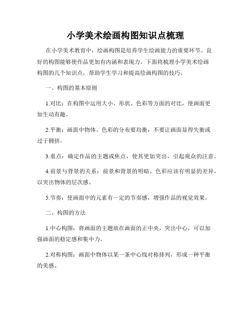 小学美术绘画构图知识点梳理