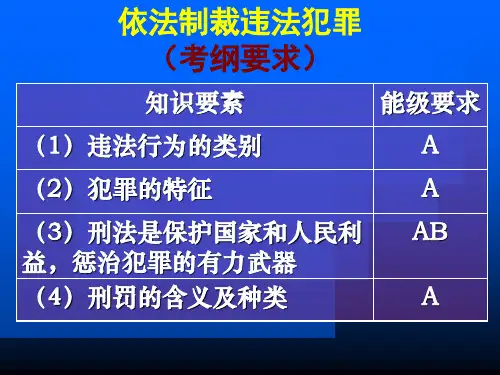 依法制裁违法犯罪教案