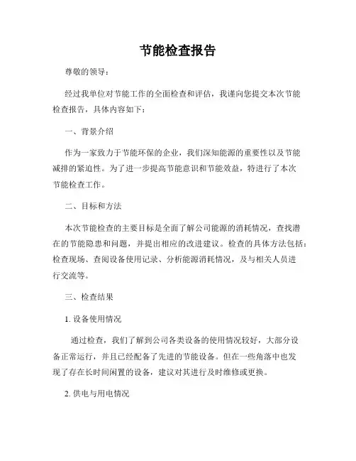 节能检查报告