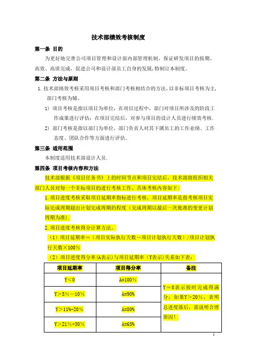 技术部绩效考核制度
