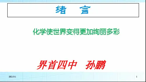第一节化学课人教版九年级化学绪言PPT精品课件