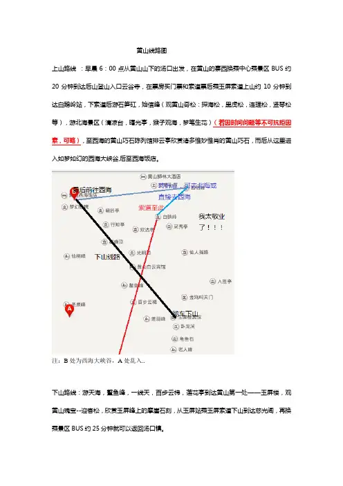 黄山线路图