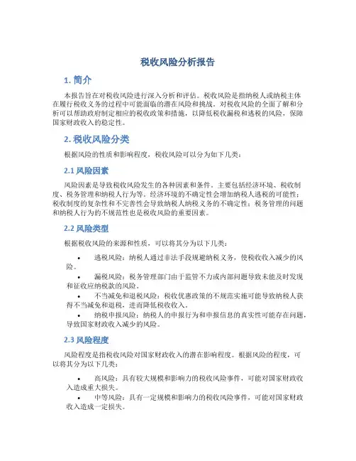 税收风险分析报告