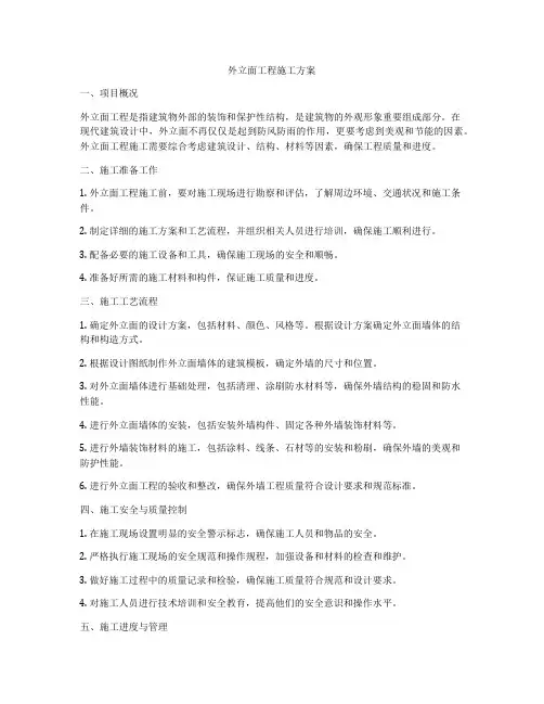 外立面工程施工方案