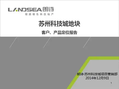 科技城项目客户、产品定位报告(节选)PPT课件