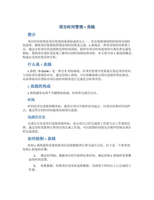 项目时间管理s曲线