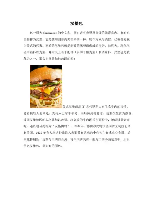 最新译林牛津版小学英语四年级上册《Unit6Atthesnackbar》汉堡包