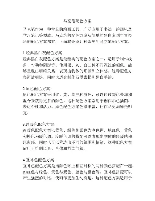 马克笔配色方案