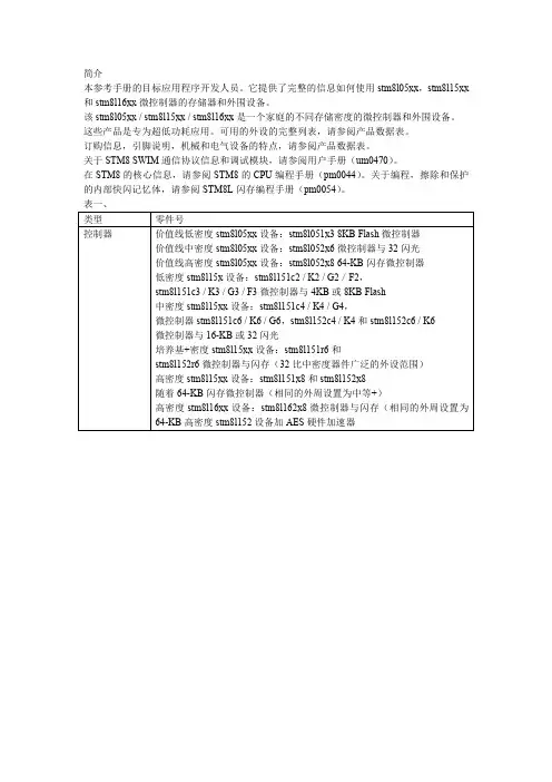 STM8L中文参考手册-1