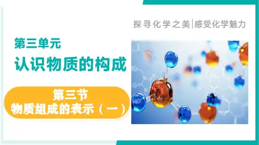 第三节 物质组成的表示(一)(同步课件)八年级化学全一册(鲁教版五四学制2024)
