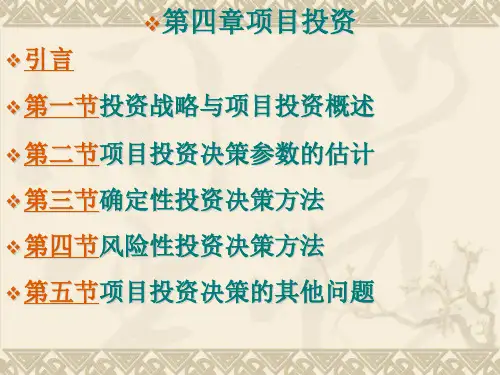 第四章项目投资