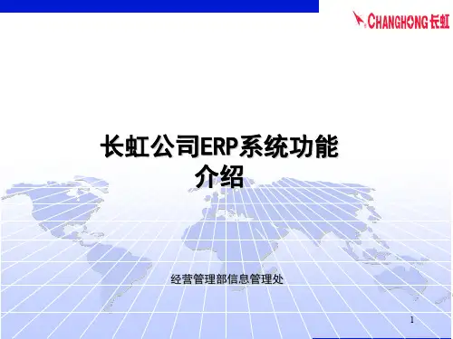 SAP ERP系统功能介绍-PPT演示课件