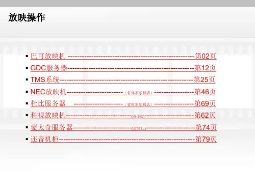 放映机操作培训课件