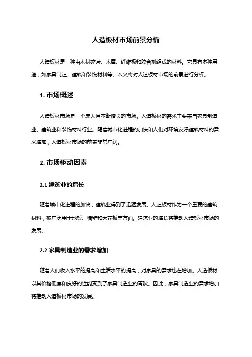 2024年人造板材市场前景分析