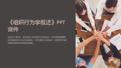 《组织行为学概述》课件