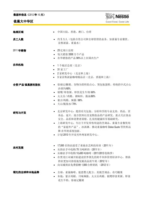 雀巢大中华区 - Home  Nestlé Global