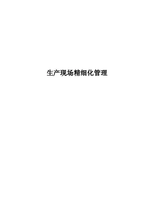生产现场精细化管理手册全套