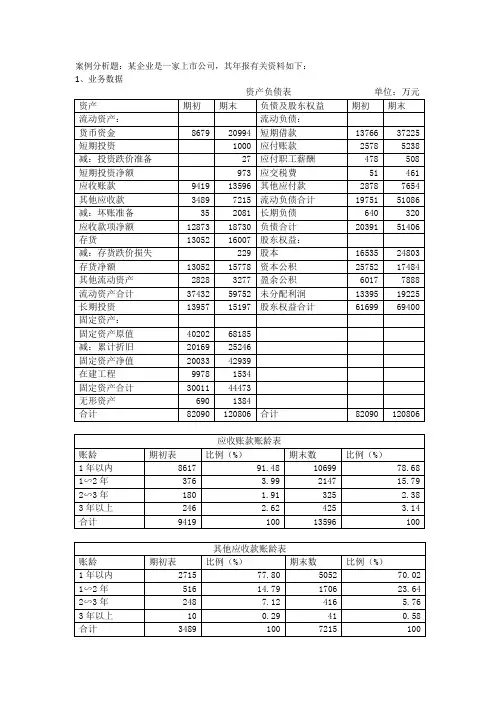 财务报表案例分析
